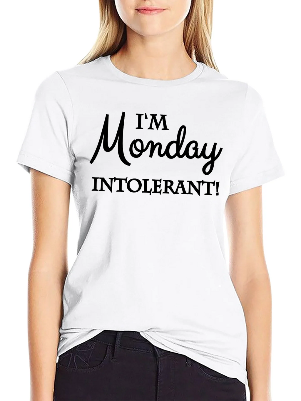 Im Monday Intolerant Graphic Tee - Black product image 6