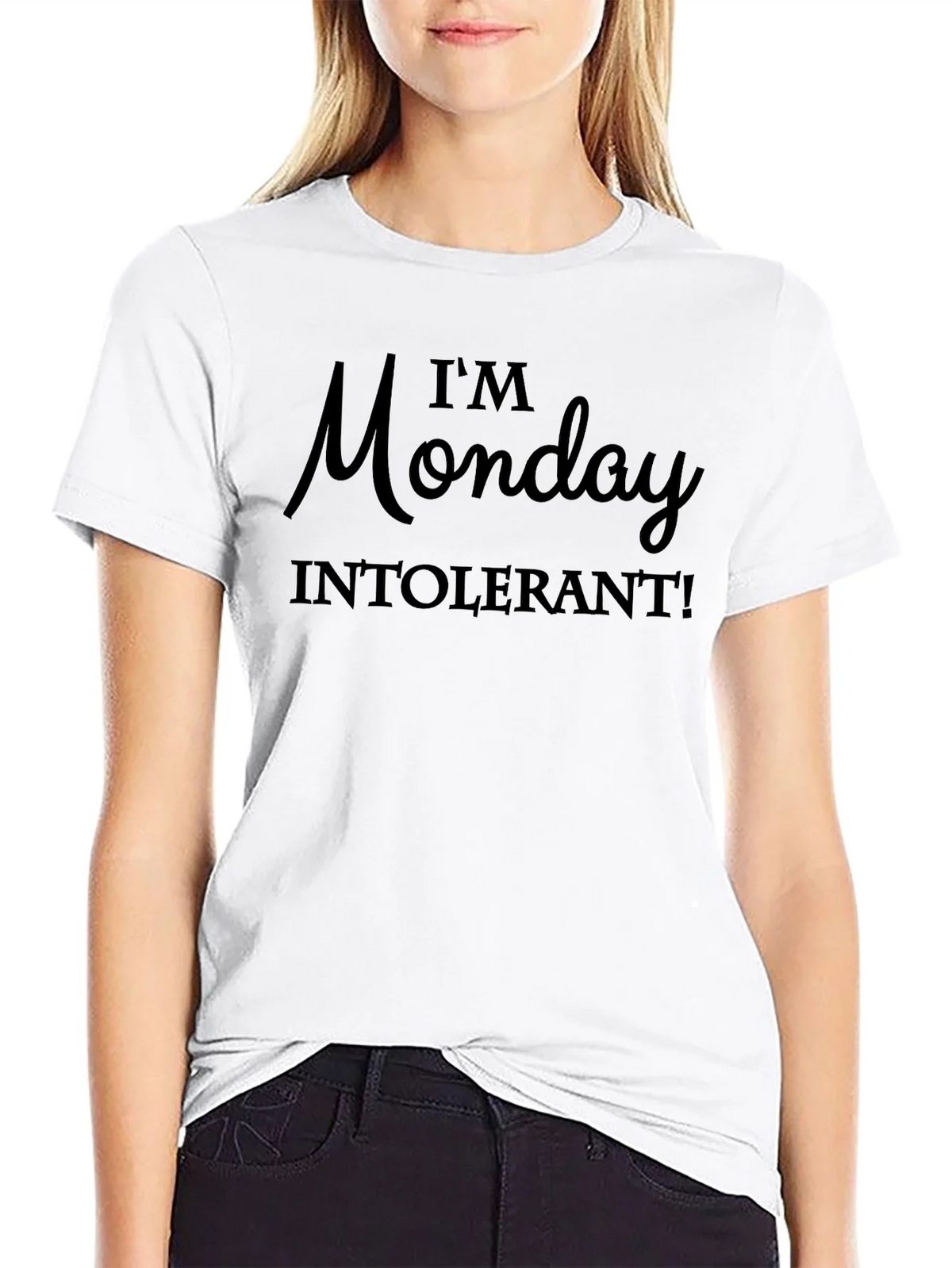 Im Monday Intolerant Graphic Tee - Black product image 6