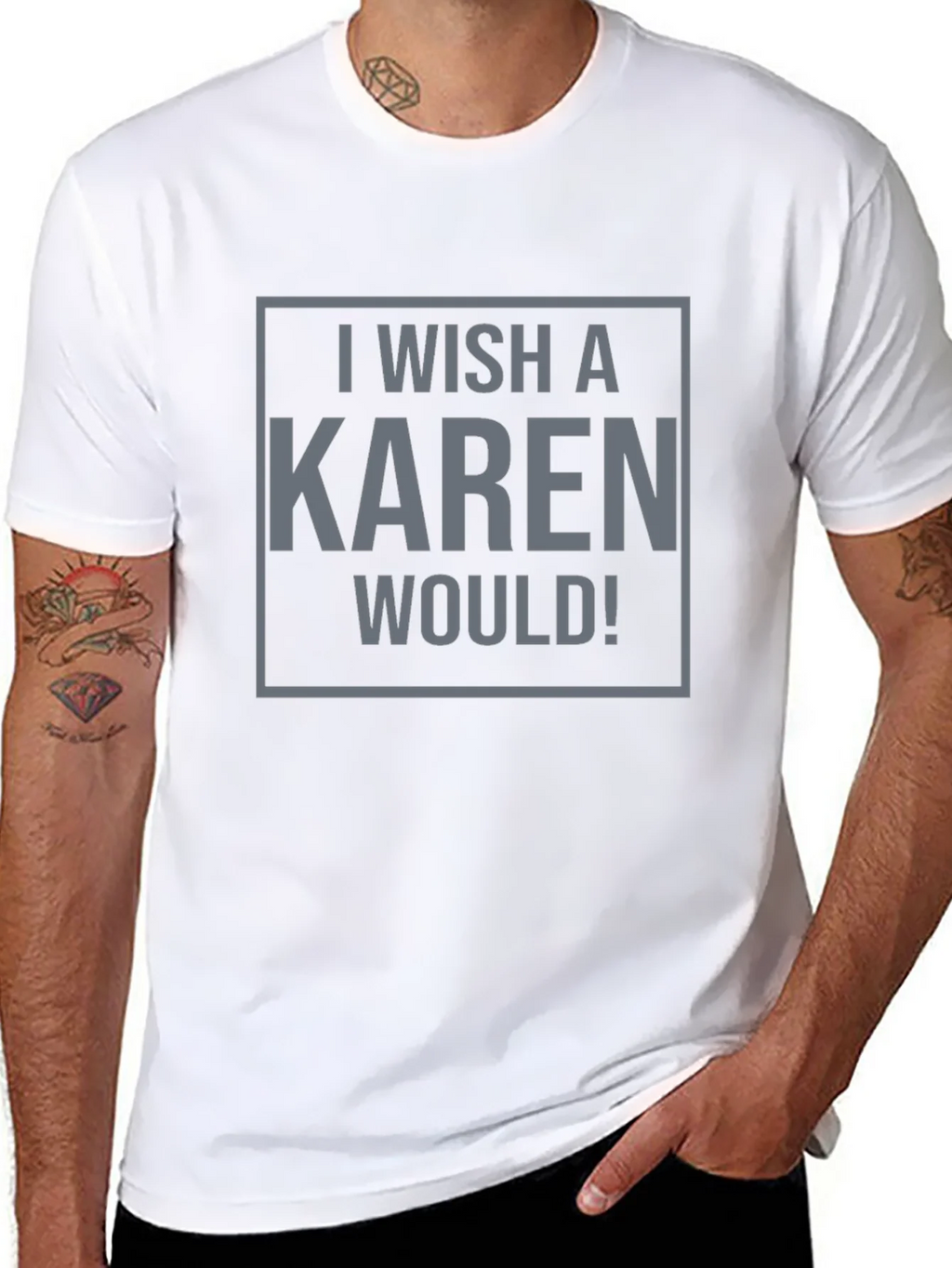 I Wish a Karen Would! Graphic Tee - Black product image 5