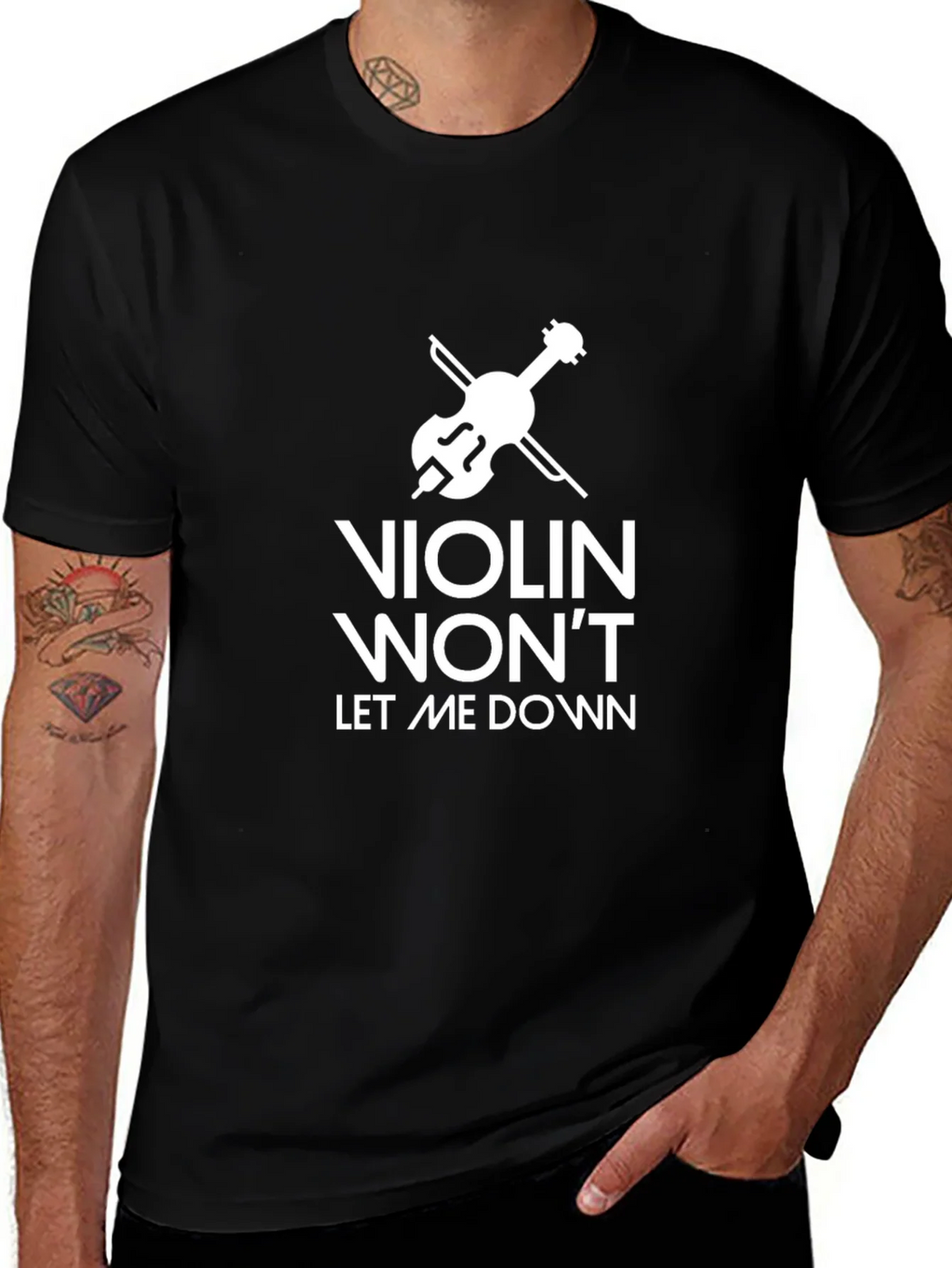 Violin Wont Let Me Down Graphic Tee product image 1