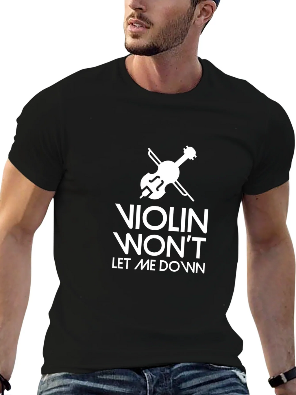 Violin Wont Let Me Down Graphic Tee product image 6