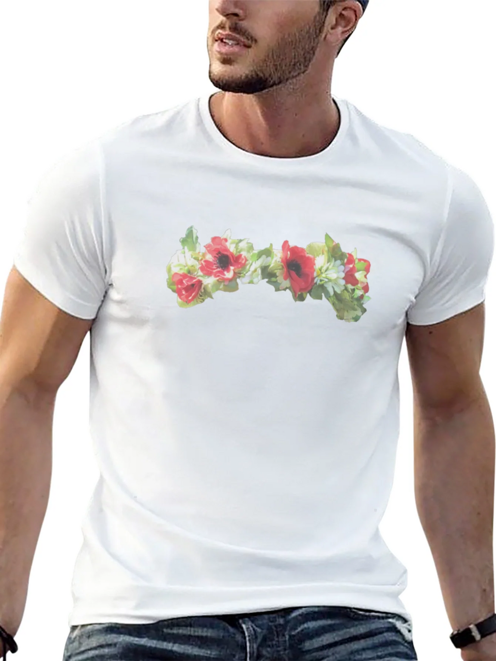 Floral T-Shirt - Red Poppy Accent product image 9