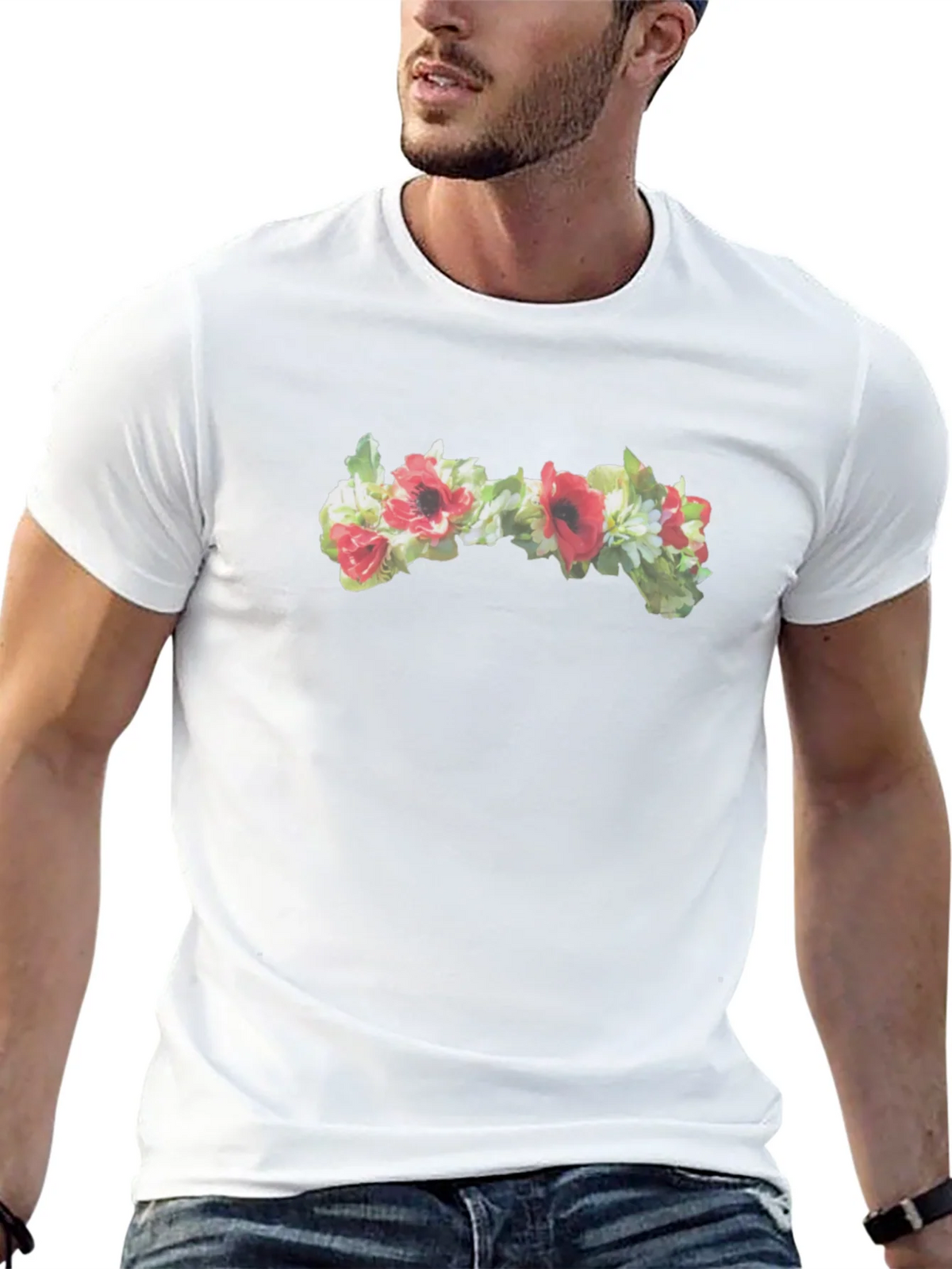 Floral T-Shirt - Red Poppy Accent product image 9