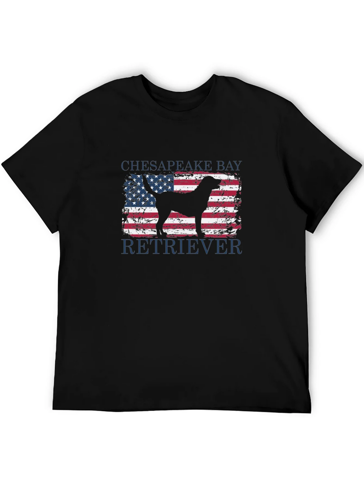 Chesapeake Bay Retriever USA Flag T-Shirt product image 5