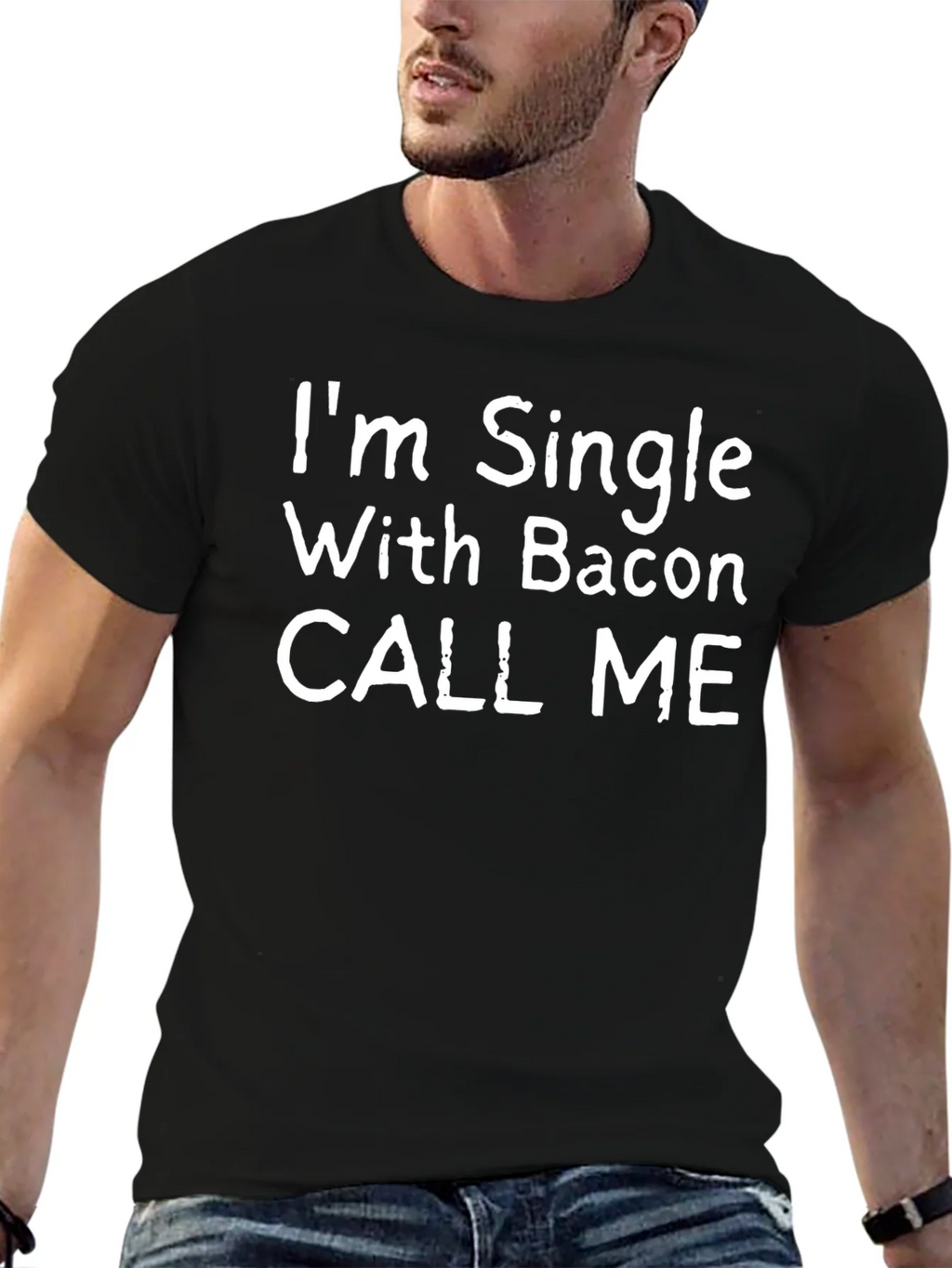 Funny Single With Bacon T-Shirt product image 6