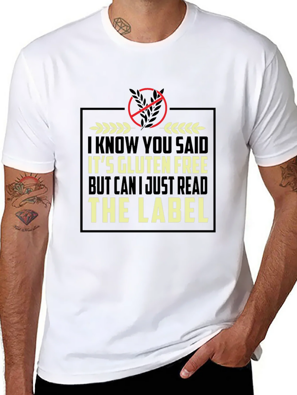 Gluten Free Humor T-Shirt - Read the Label product image 7
