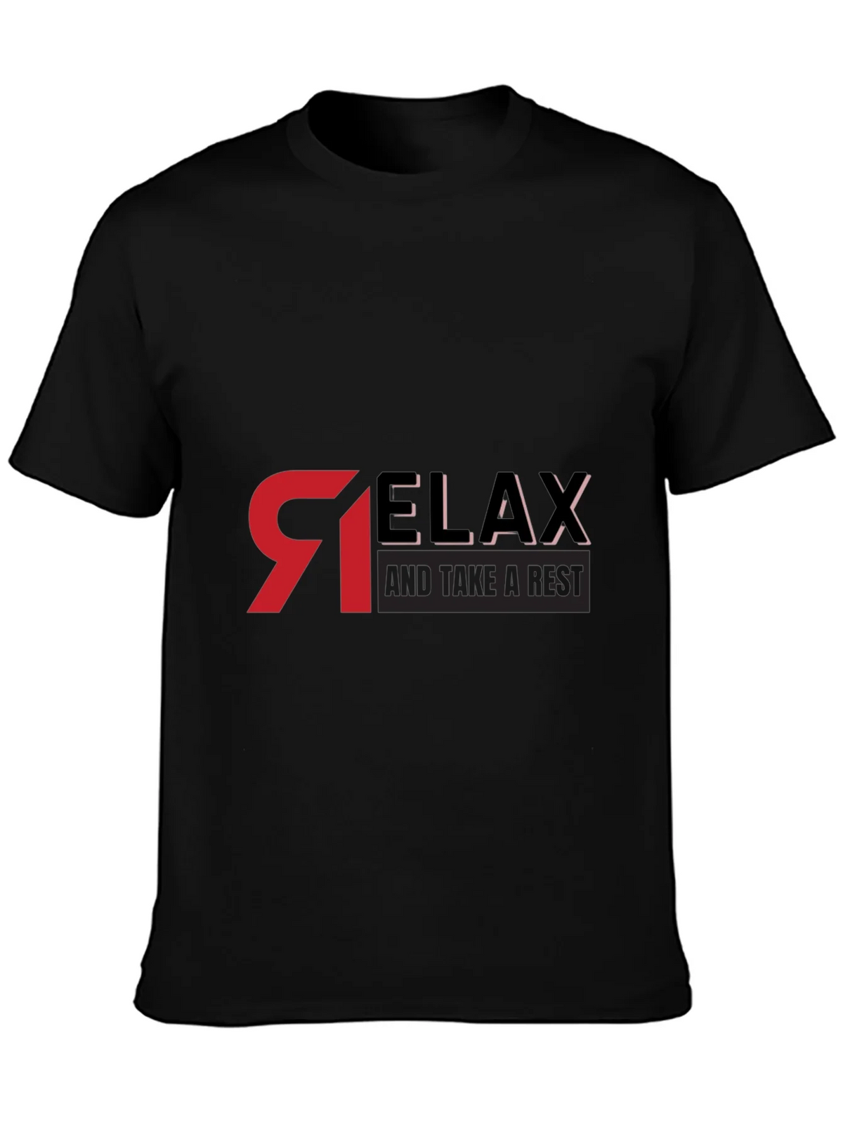 Relax Graphic Black T-Shirt - Casual Comfort product image 3