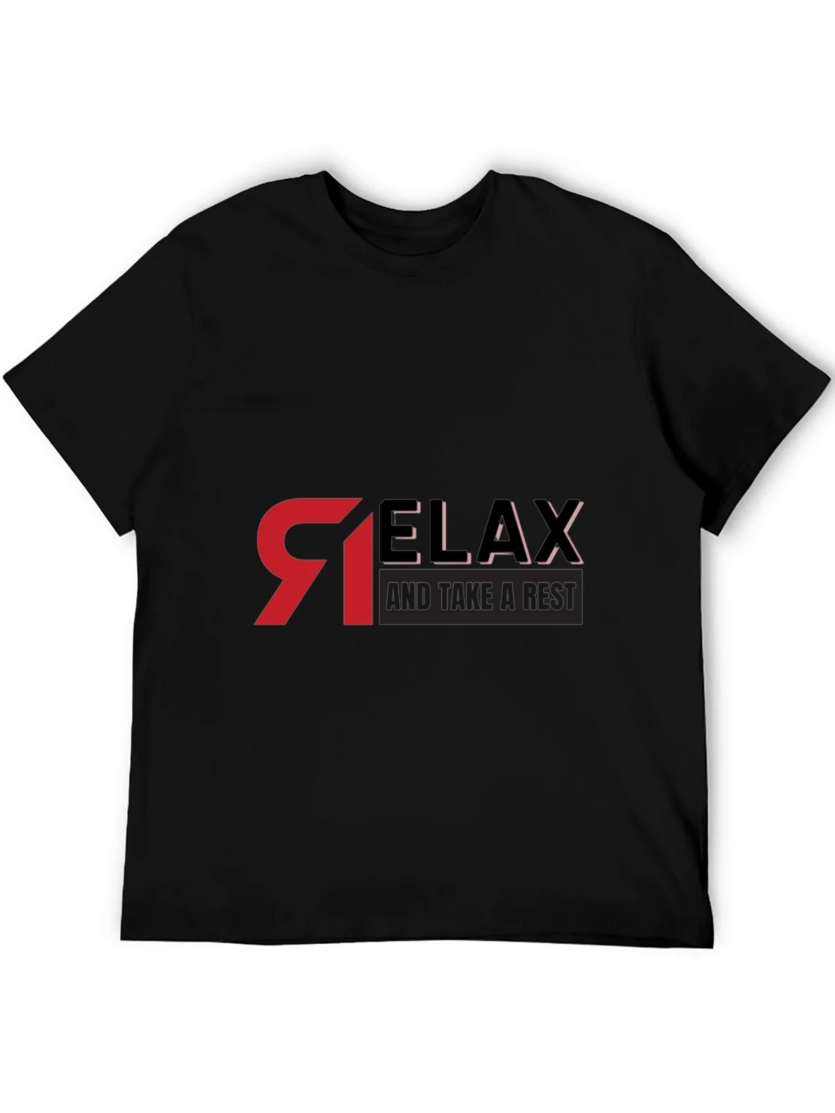 Relax Graphic Black T-Shirt - Casual Comfort product image 5