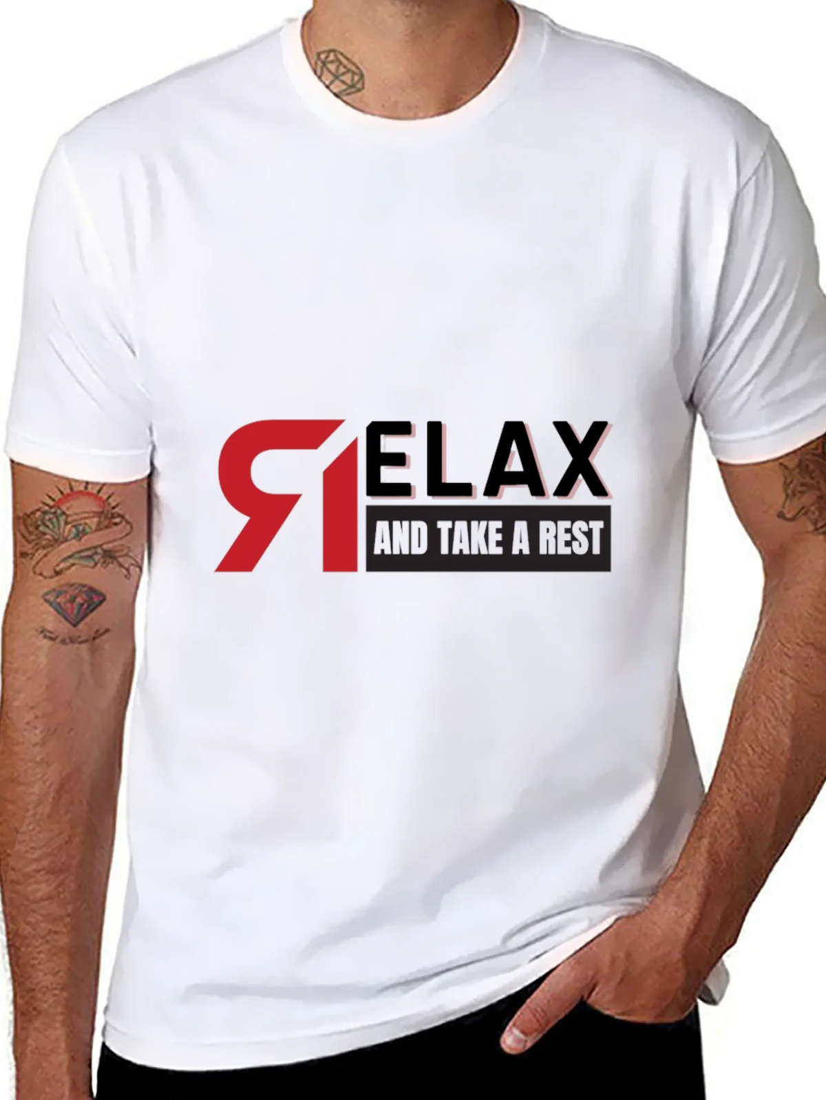 Relax Graphic Black T-Shirt - Casual Comfort product image 7