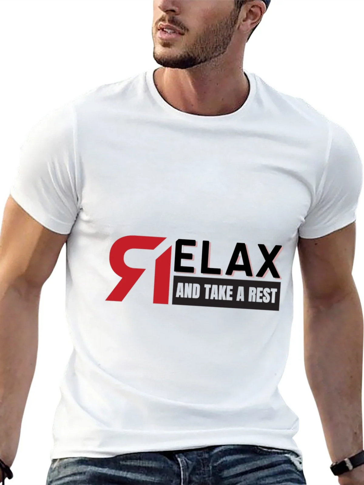Relax Graphic Black T-Shirt - Casual Comfort product image 12