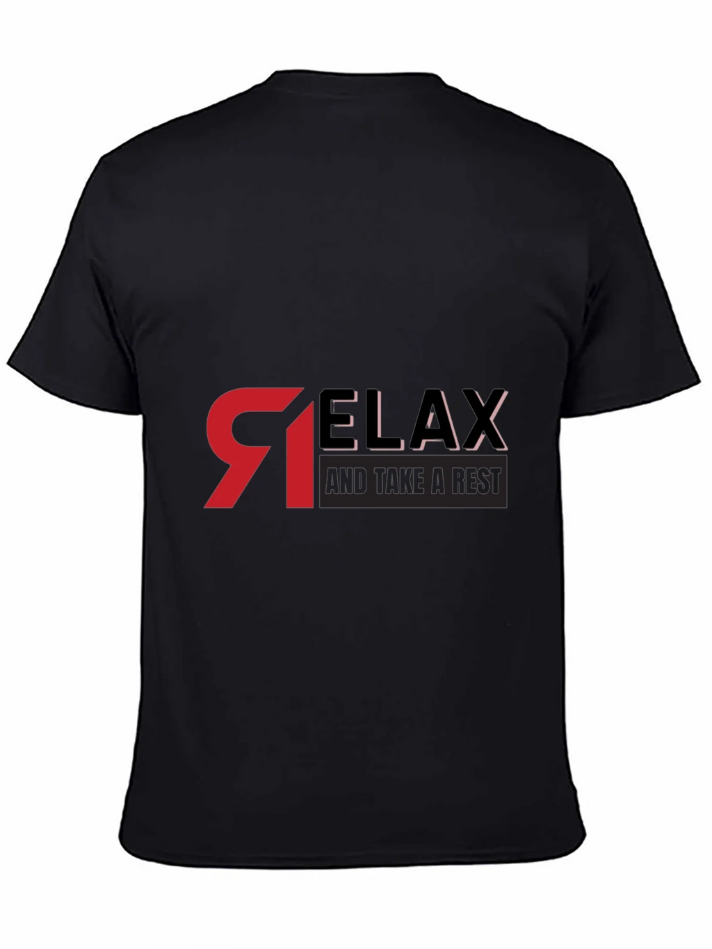 Relax Graphic Black T-Shirt - Casual Comfort product image 4