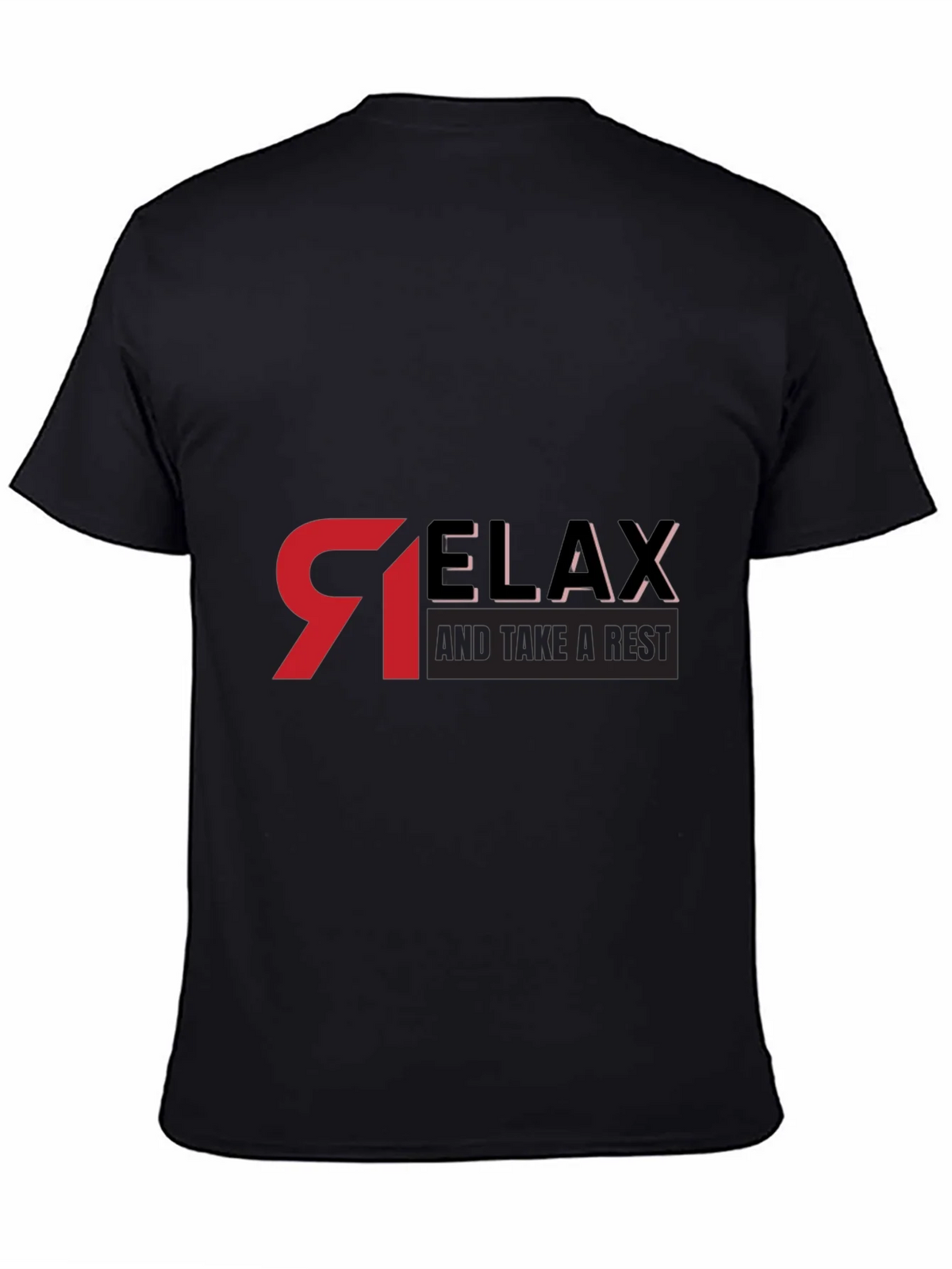 Relax Graphic Black T-Shirt - Casual Comfort product image 4