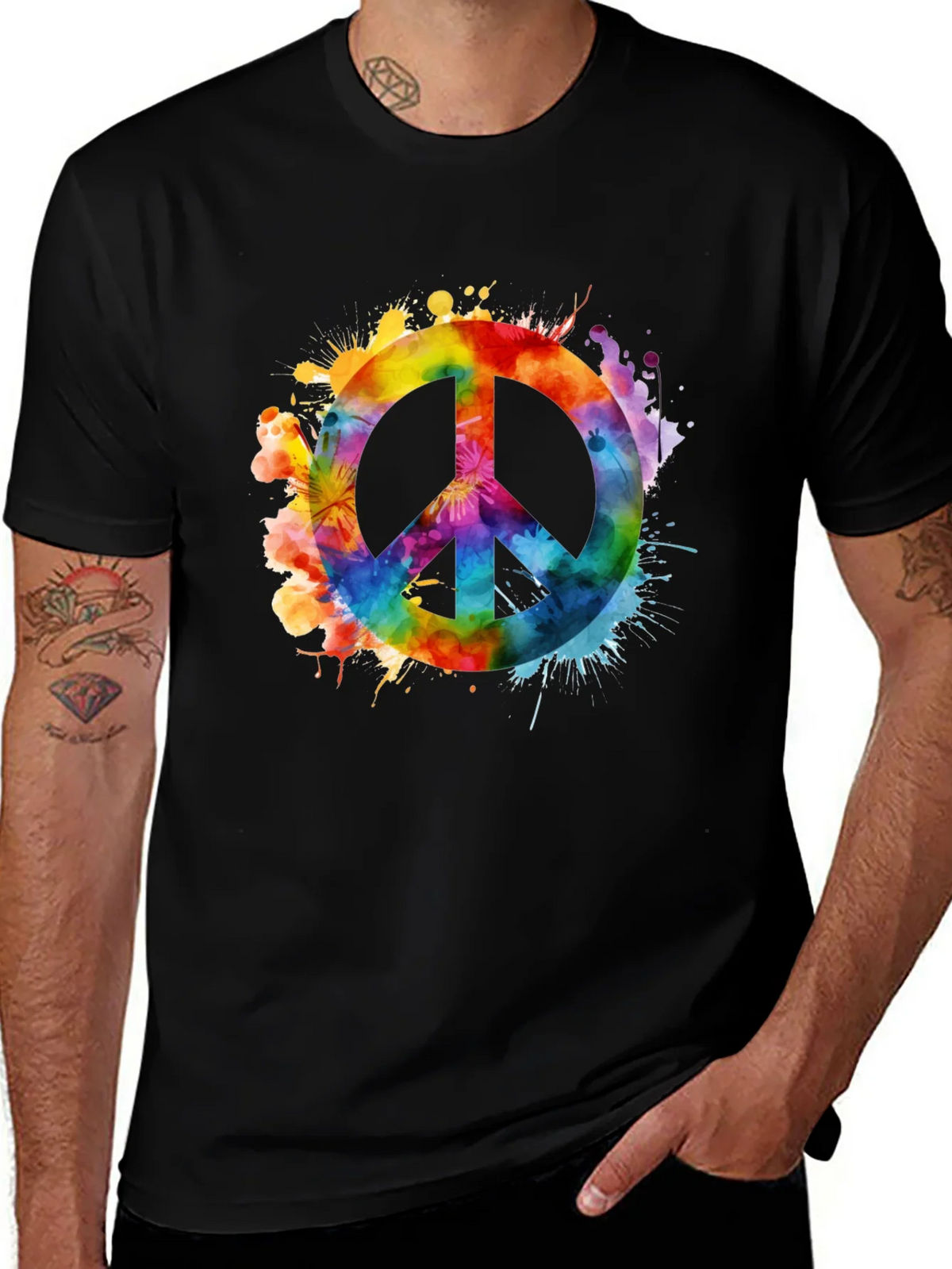 Rainbow Peace Sign T-Shirt product image 1