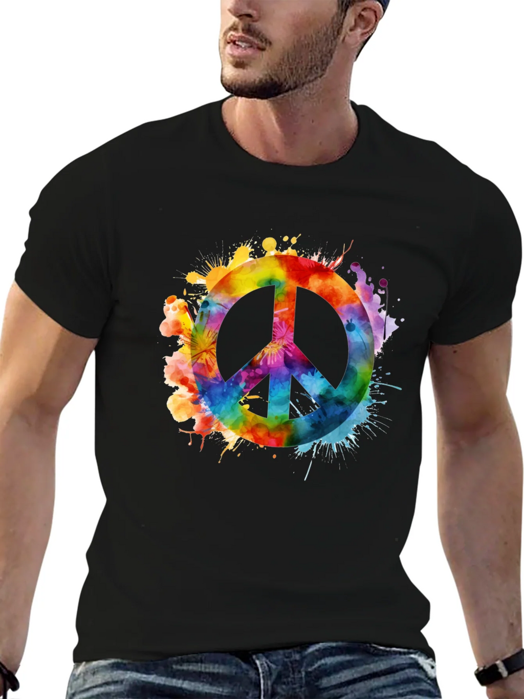 Rainbow Peace Sign T-Shirt product image 5