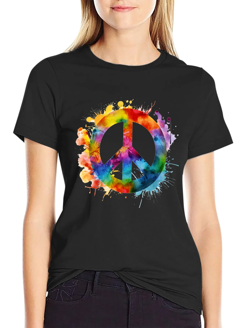 Rainbow Peace Sign T-Shirt product image 2