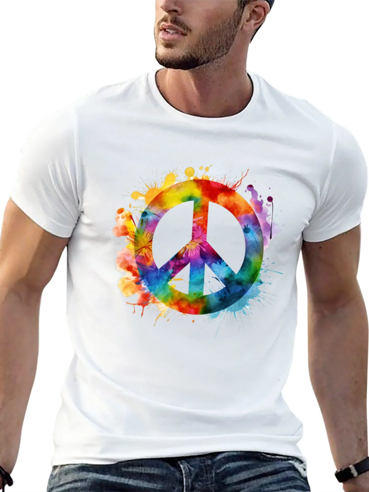 Rainbow Peace Sign T-Shirt product image 10