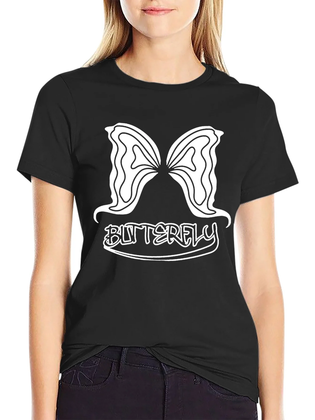 Butterfly Graphic Tee - Stylish Black Cotton Shirt product image 2