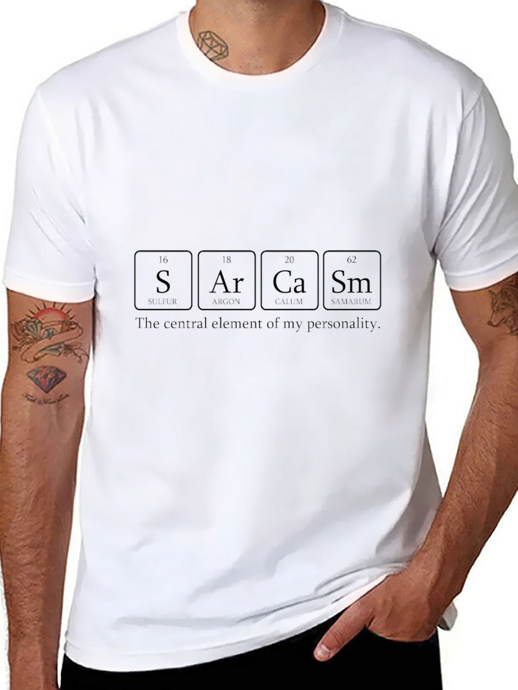 Sarcasm Periodic Table Elements Graphic Tee product image 4