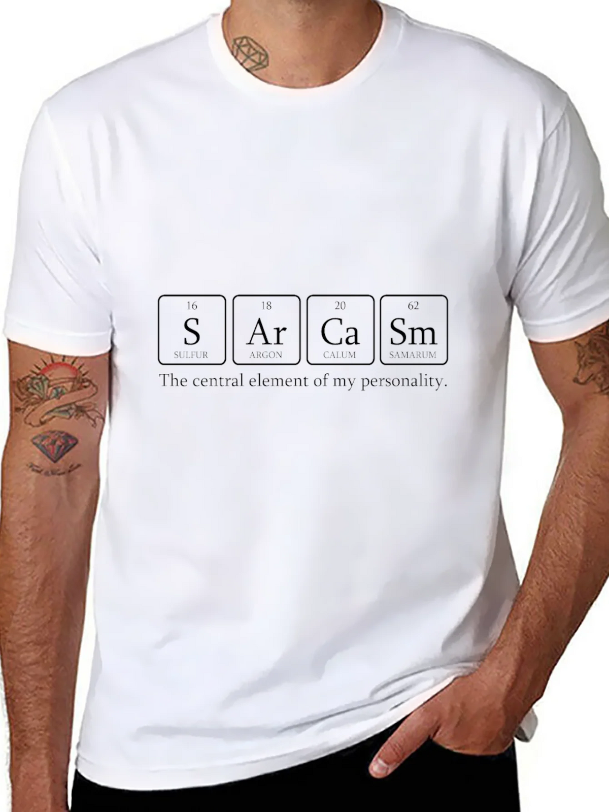 Sarcasm Periodic Table Elements Graphic Tee product image 4