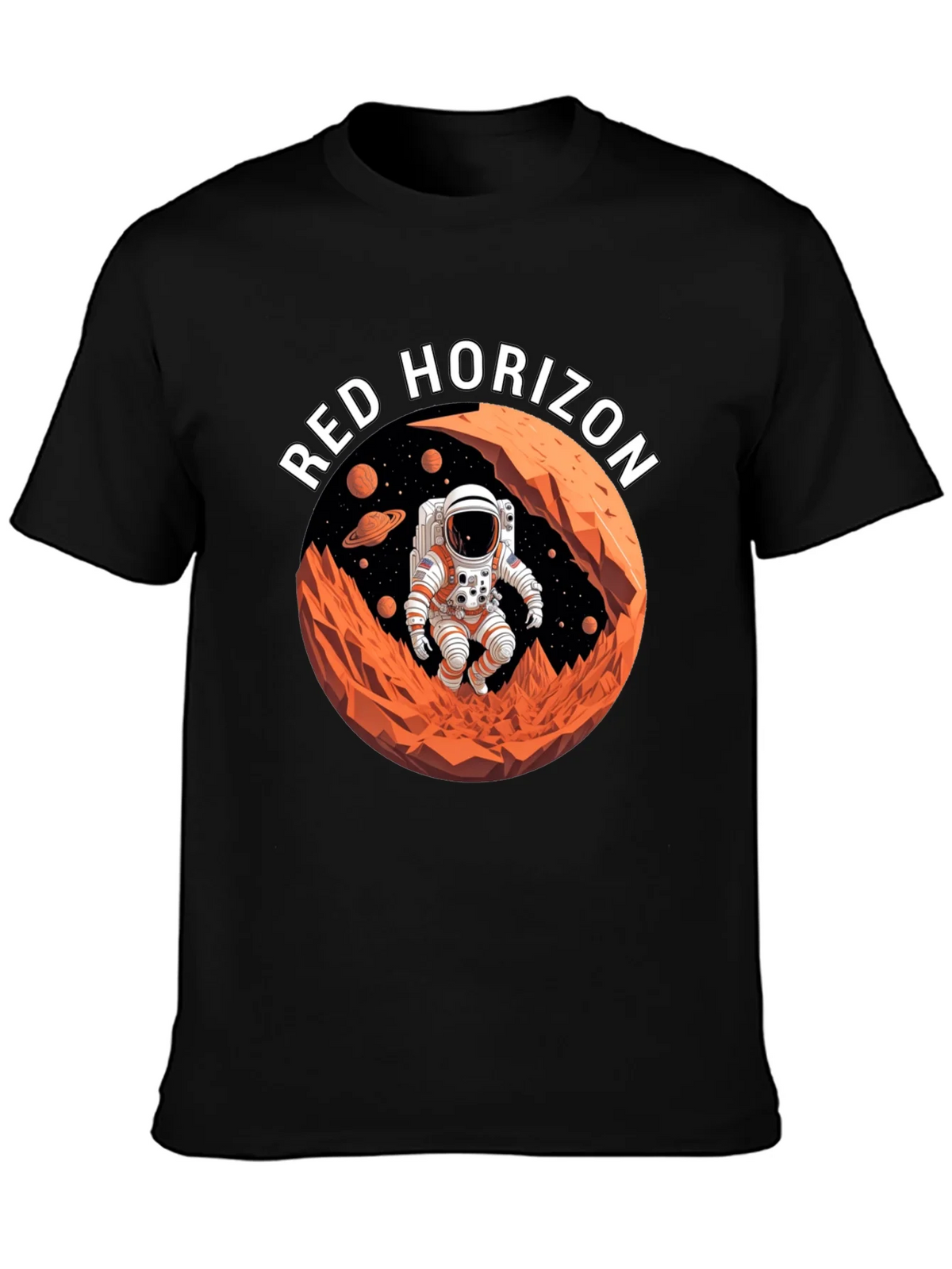 Red Horizon Astronaut T-Shirt - Space Adventure product image 2
