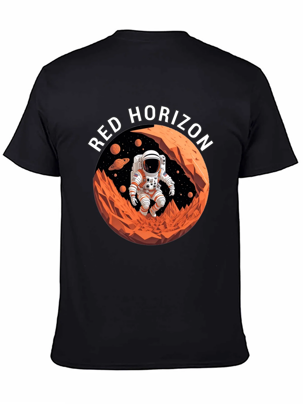 Red Horizon Astronaut T-Shirt - Space Adventure product image 3