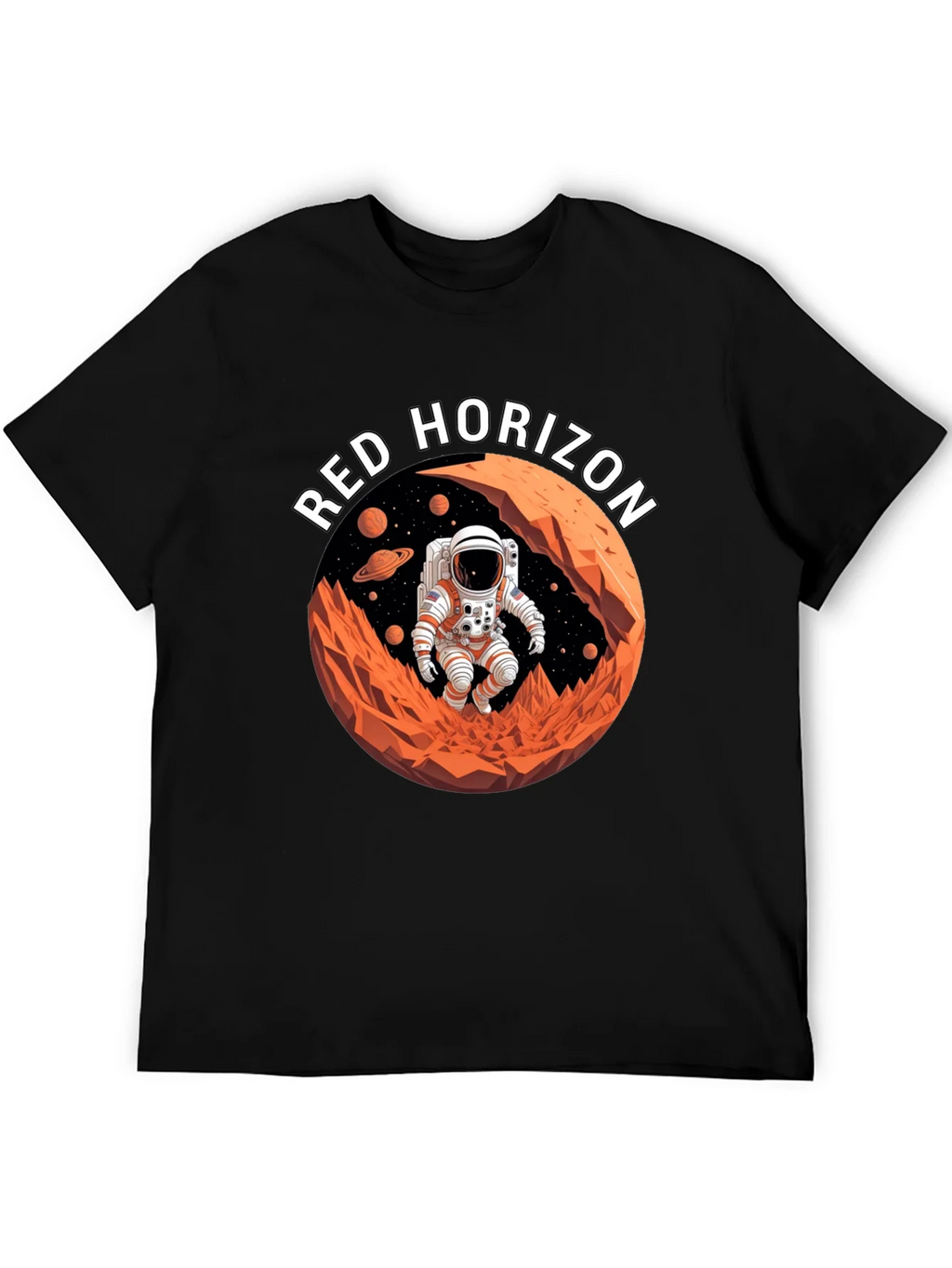 Red Horizon Astronaut T-Shirt - Space Adventure product image 4