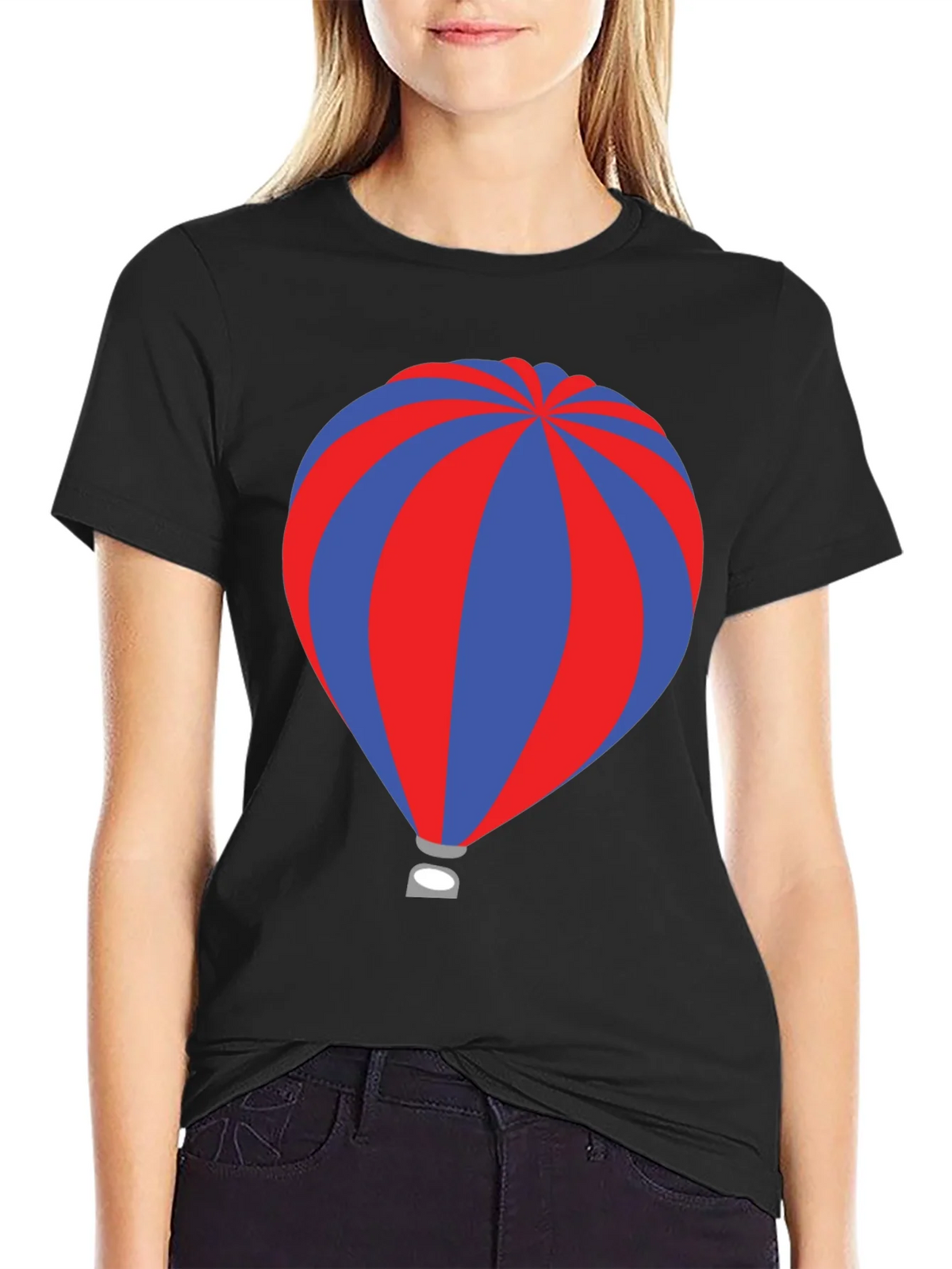 Striped Hot Air Balloon Graphic Tee product image 2