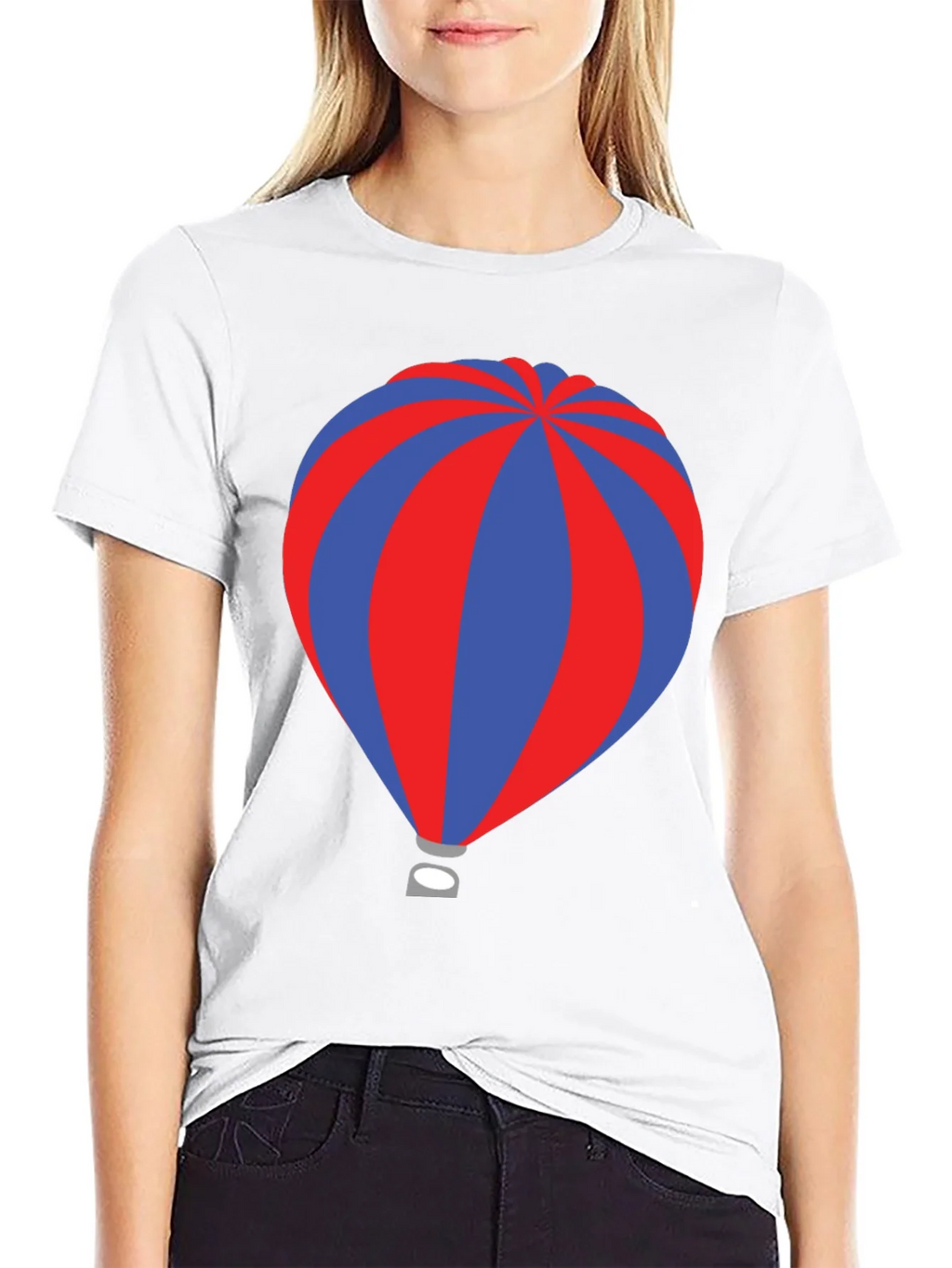 Striped Hot Air Balloon Graphic Tee product image 8