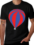 Striped Hot Air Balloon Graphic Tee product image 1