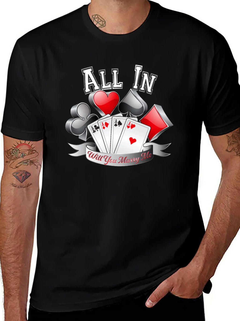 All In Will You Marry Me Poker T-Shirt product image 1