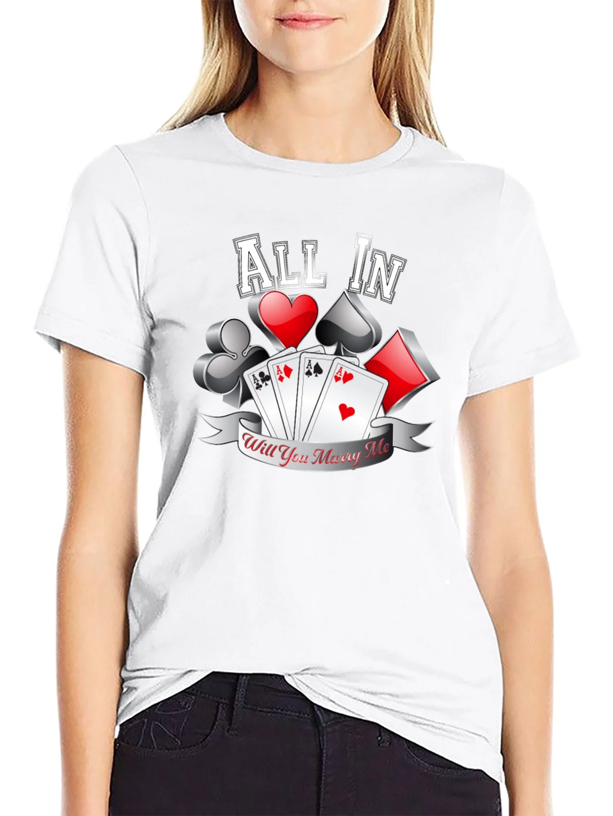 All In Will You Marry Me Poker T-Shirt product image 4