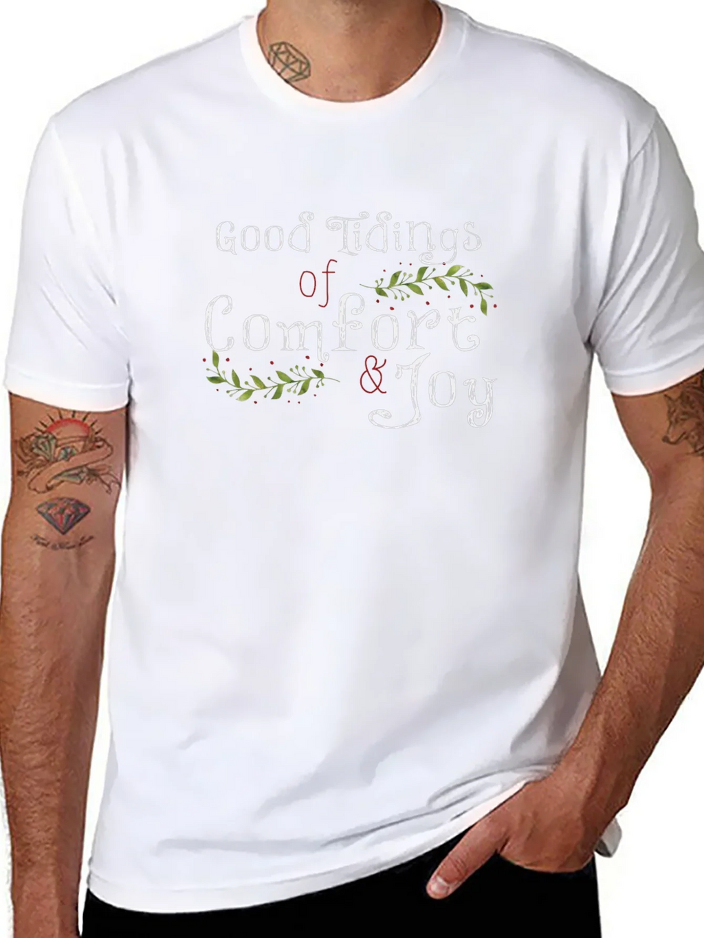 Good Tidings of Comfort & Joy Black T-Shirt product image 7