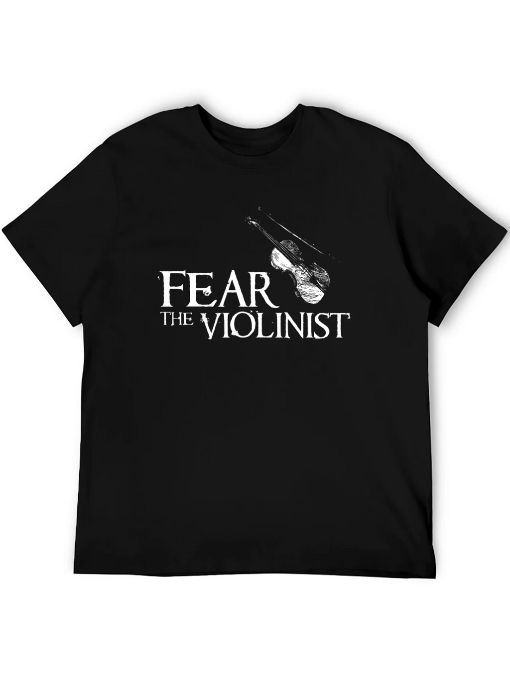 Fear the Violinist Black Graphic T-Shirt product image 5