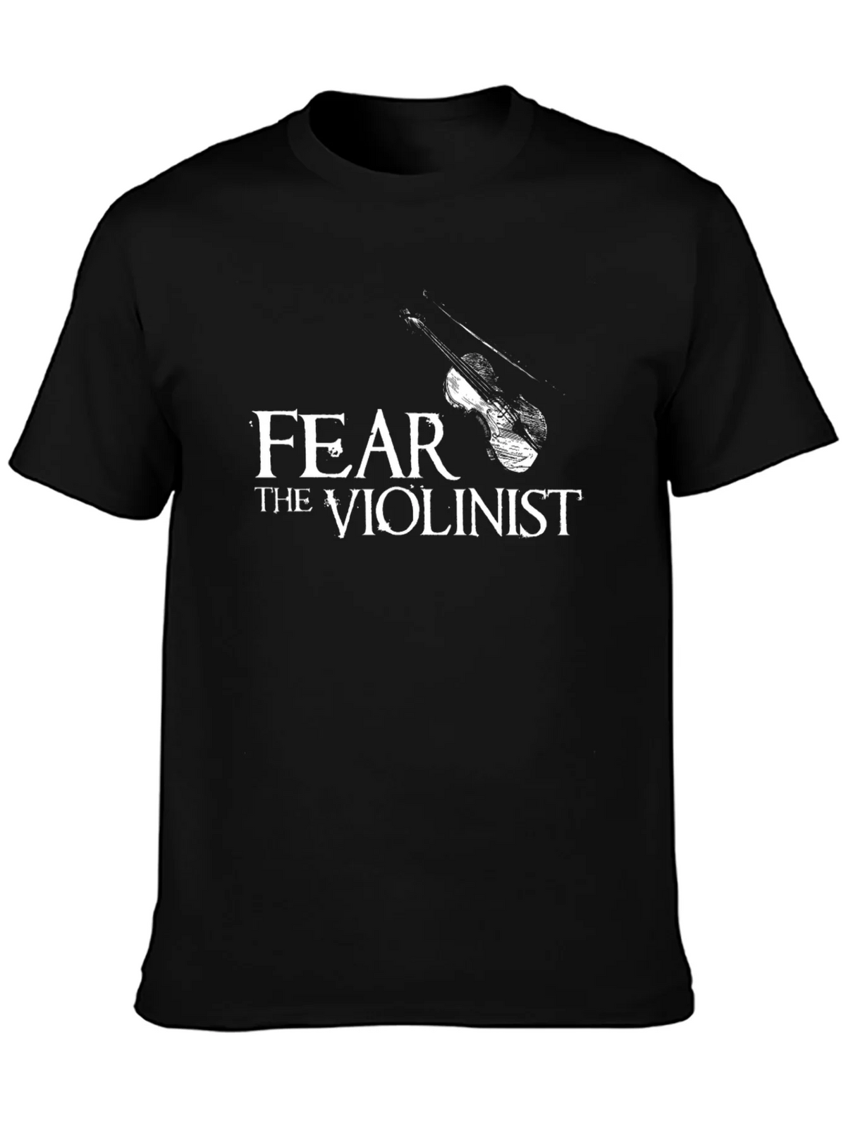 Fear the Violinist Black Graphic T-Shirt product image 3