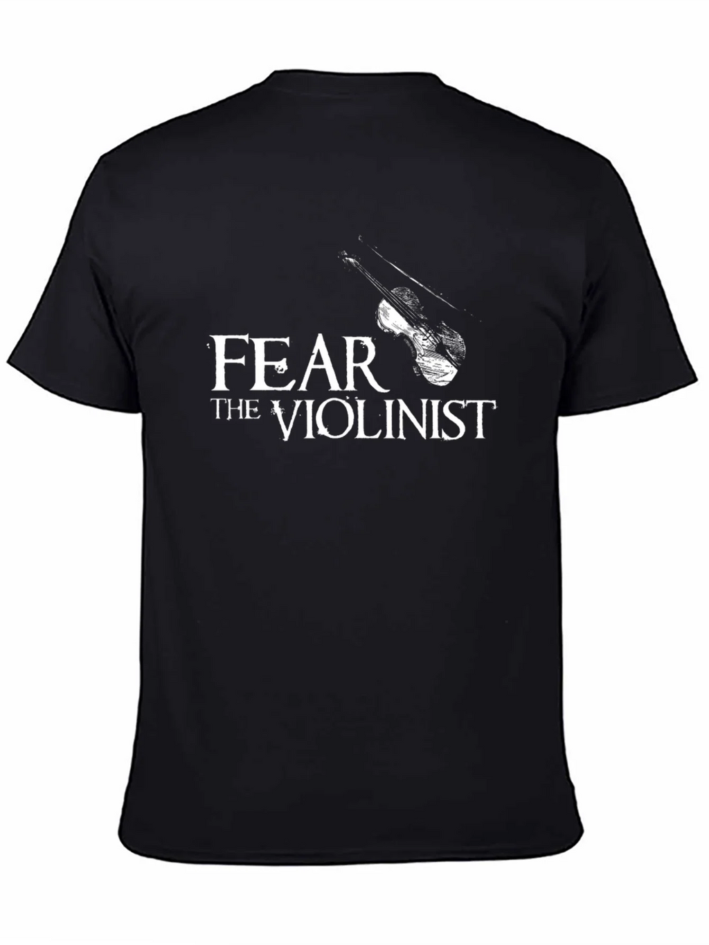 Fear the Violinist Black Graphic T-Shirt product image 4