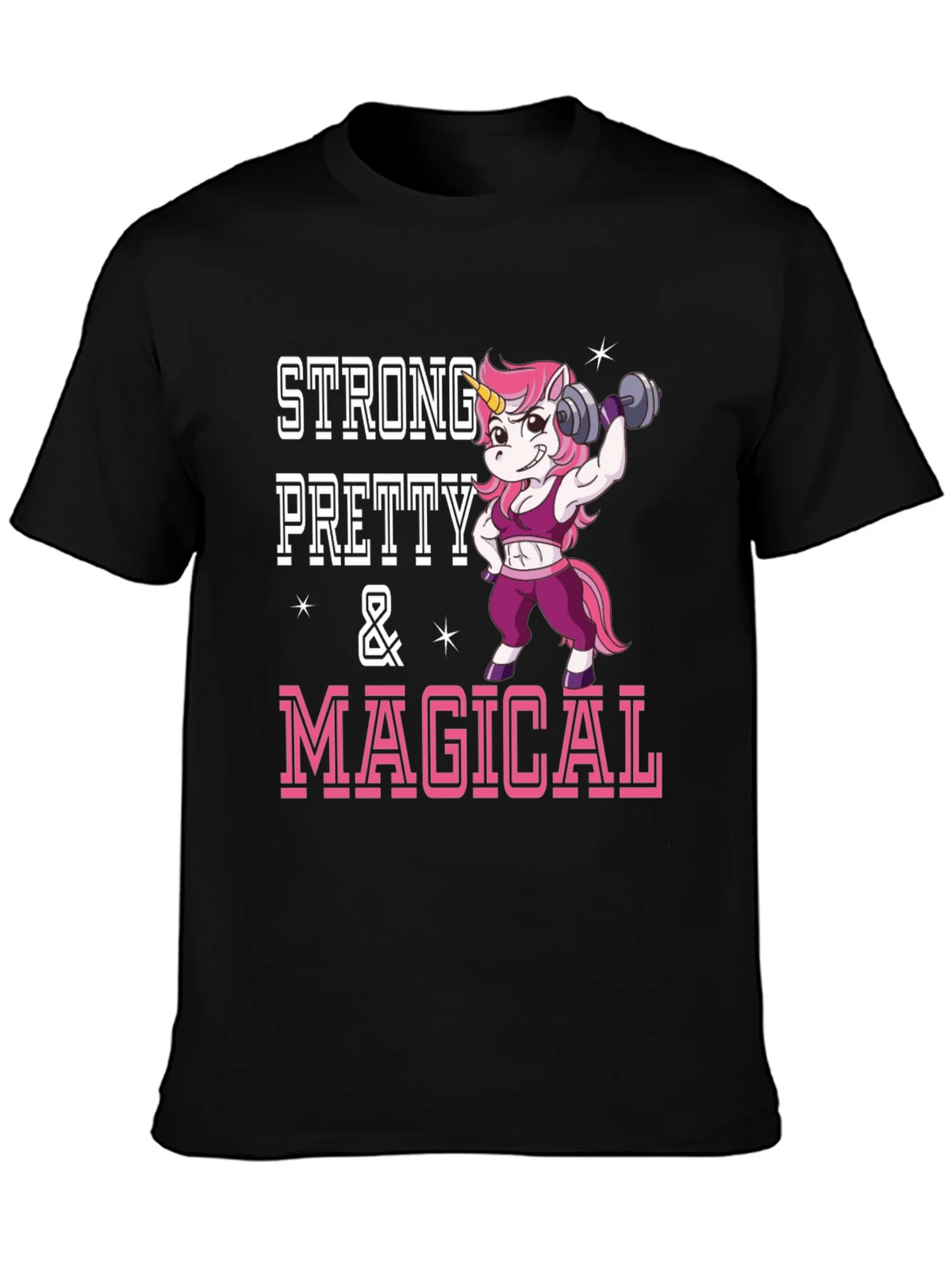 Strong Pretty Magical Unicorn Workout Shirt product image 3