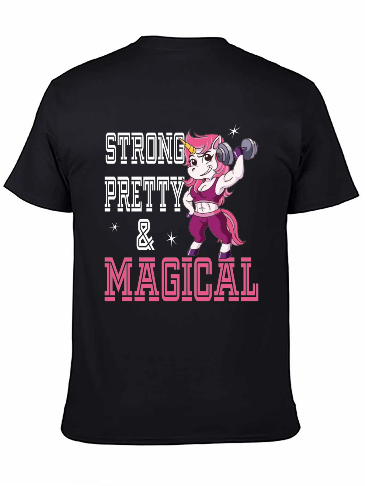 Strong Pretty Magical Unicorn Workout Shirt product image 4