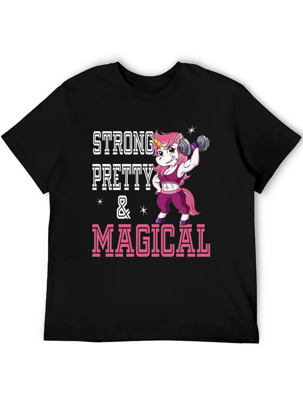 Strong Pretty Magical Unicorn Workout Shirt product image 5