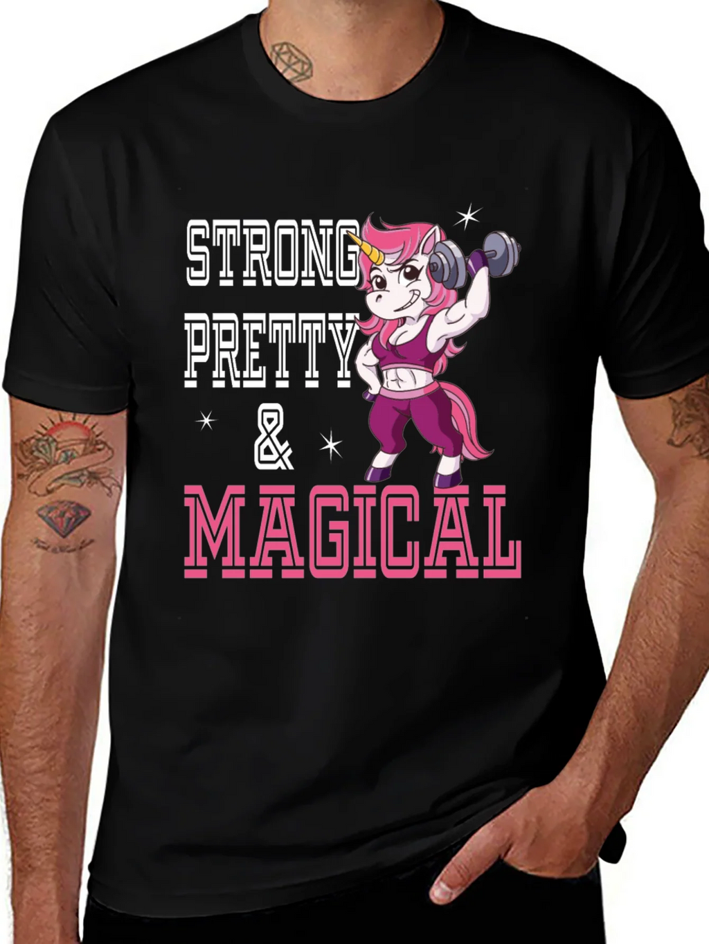 Strong Pretty Magical Unicorn Workout Shirt product image 1
