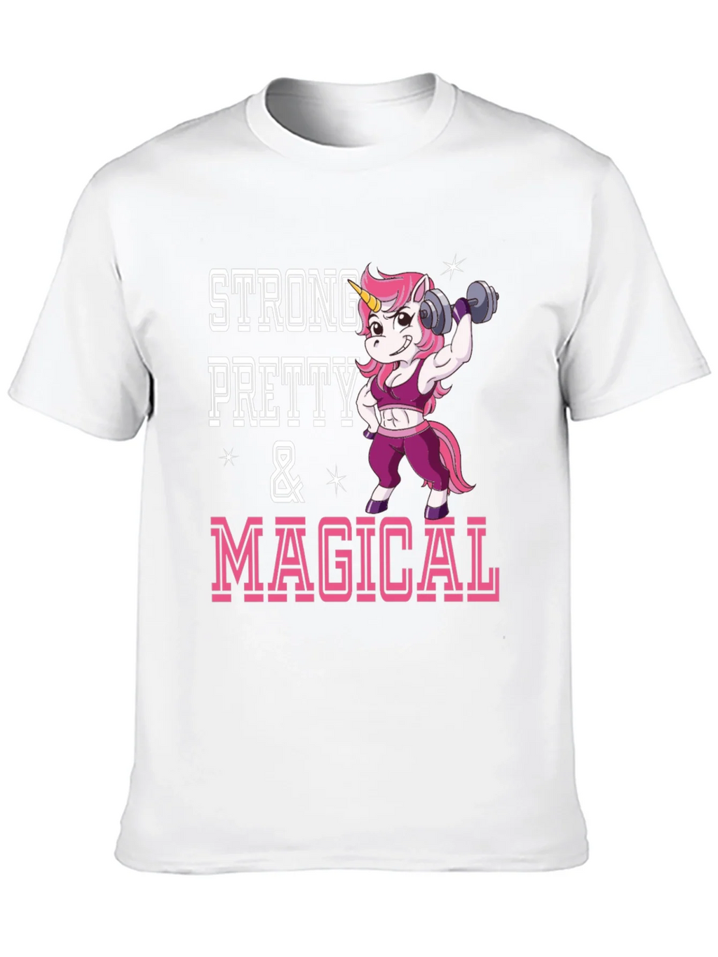 Strong Pretty Magical Unicorn Workout Shirt product image 8