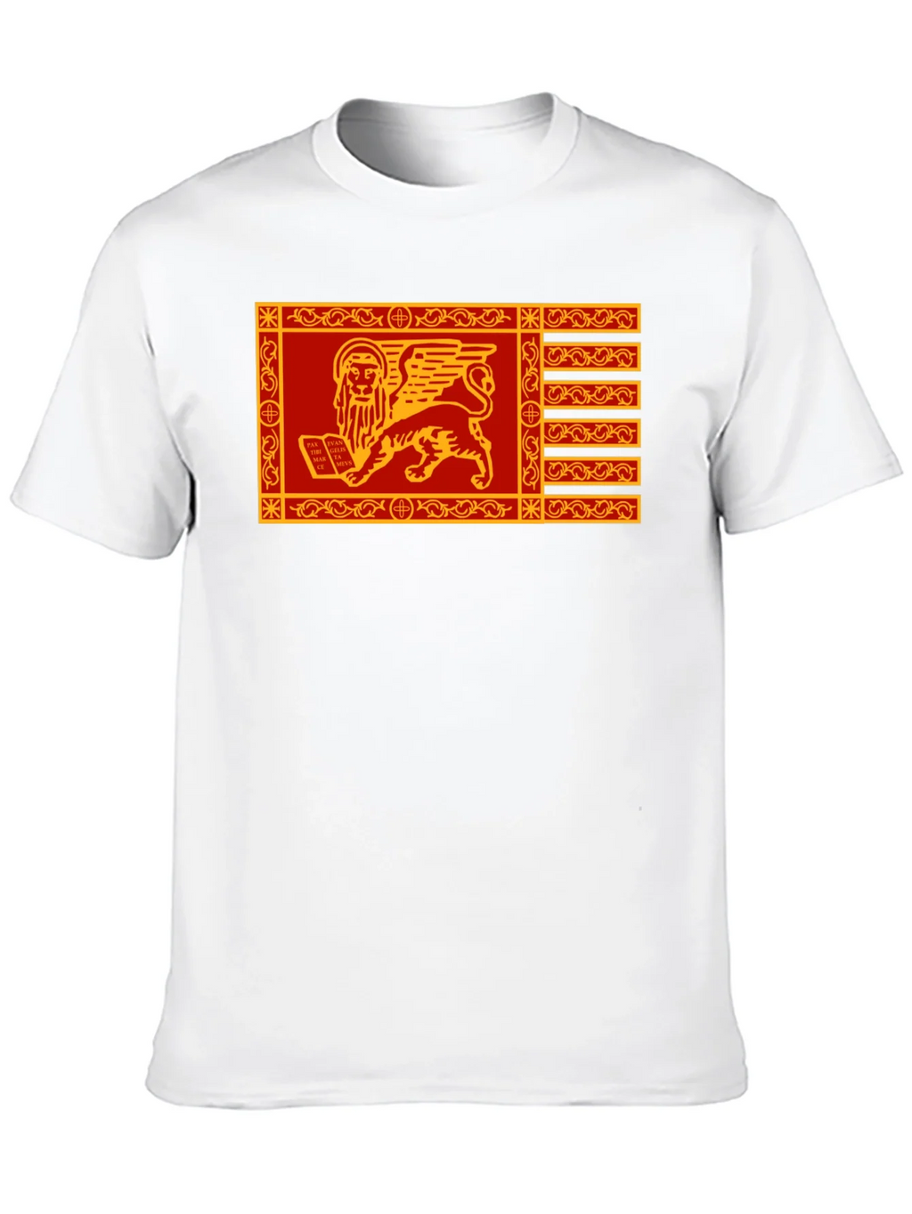 Venetian Flag Lion T-Shirt - Black Cotton Tee product image 9
