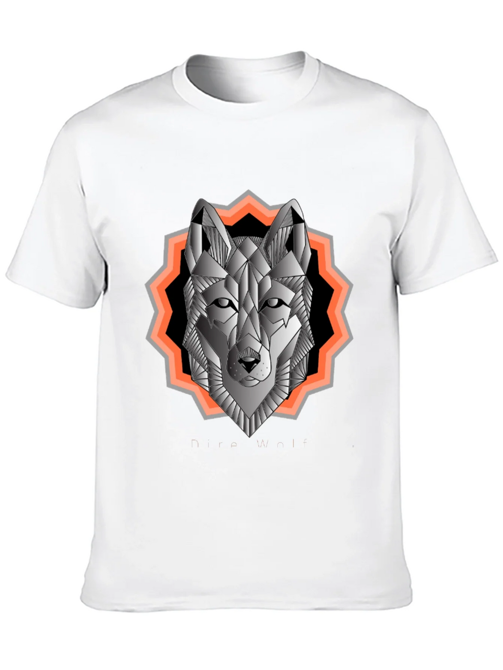 Geometric Wolf Graphic Tee - Black Cotton Blend product image 9