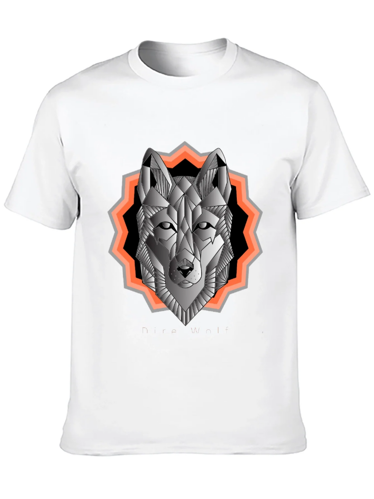 Geometric Wolf Graphic Tee - Black Cotton Blend product image 9
