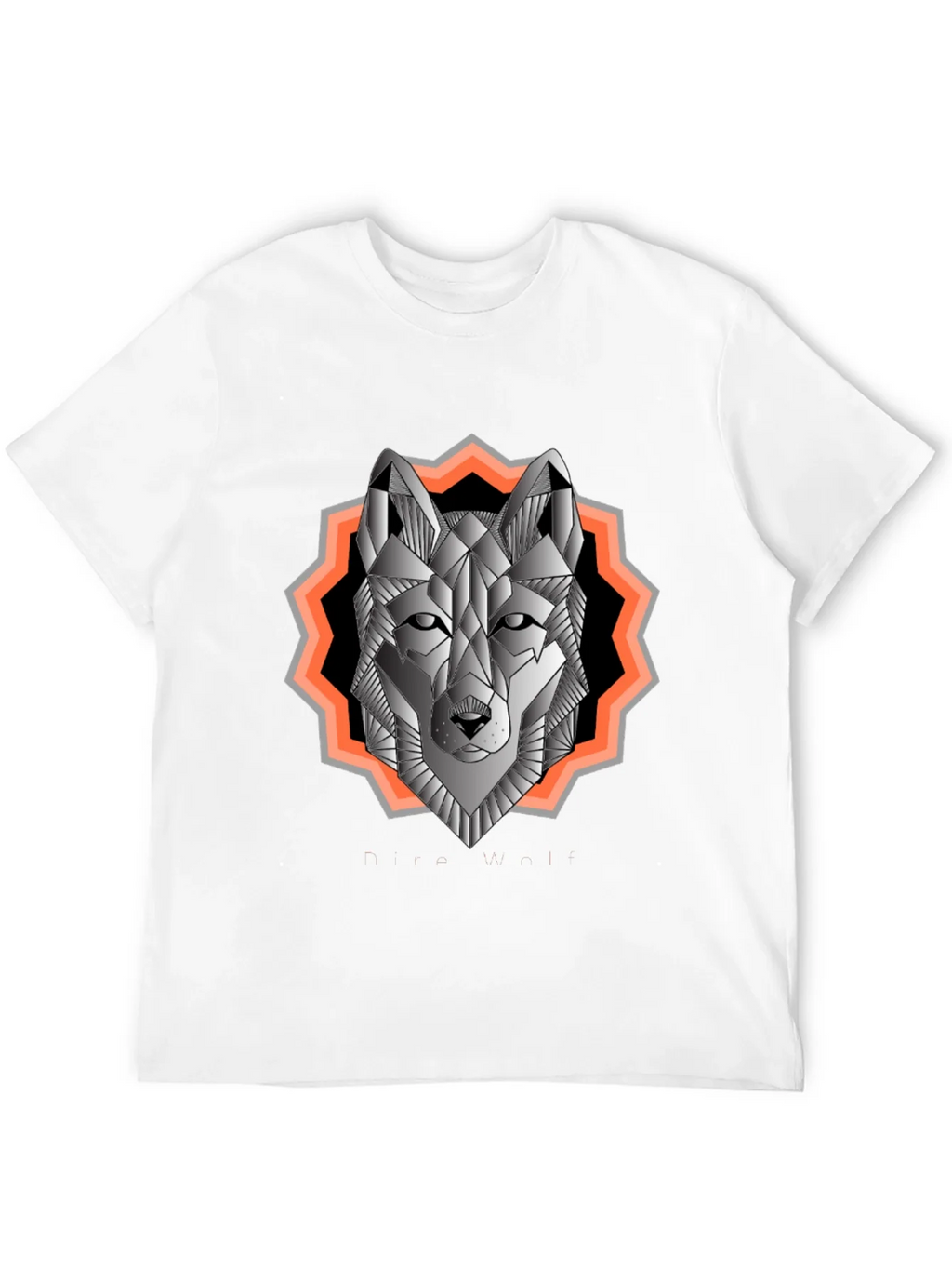 Geometric Wolf Graphic Tee - Black Cotton Blend product image 11