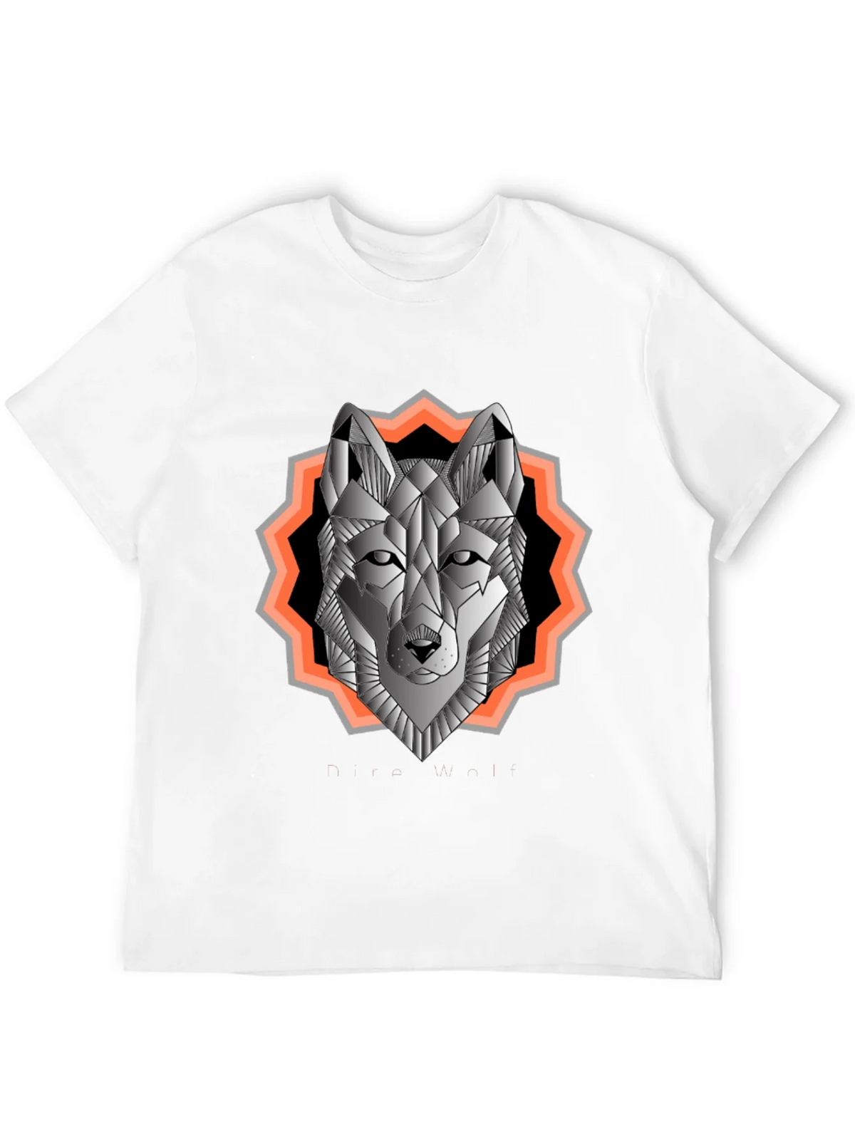 Geometric Wolf Graphic Tee - Black Cotton Blend product image 11