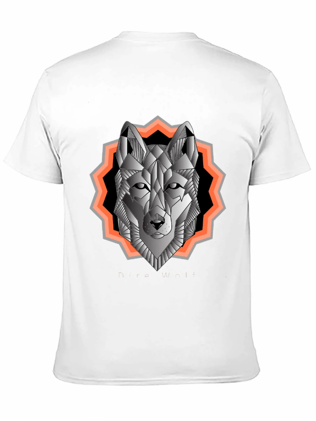 Geometric Wolf Graphic Tee - Black Cotton Blend product image 10