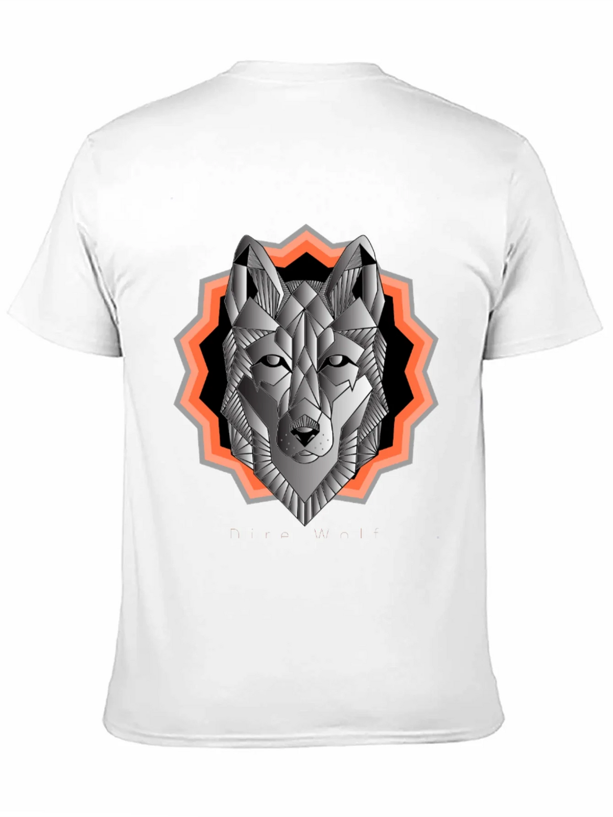 Geometric Wolf Graphic Tee - Black Cotton Blend product image 10