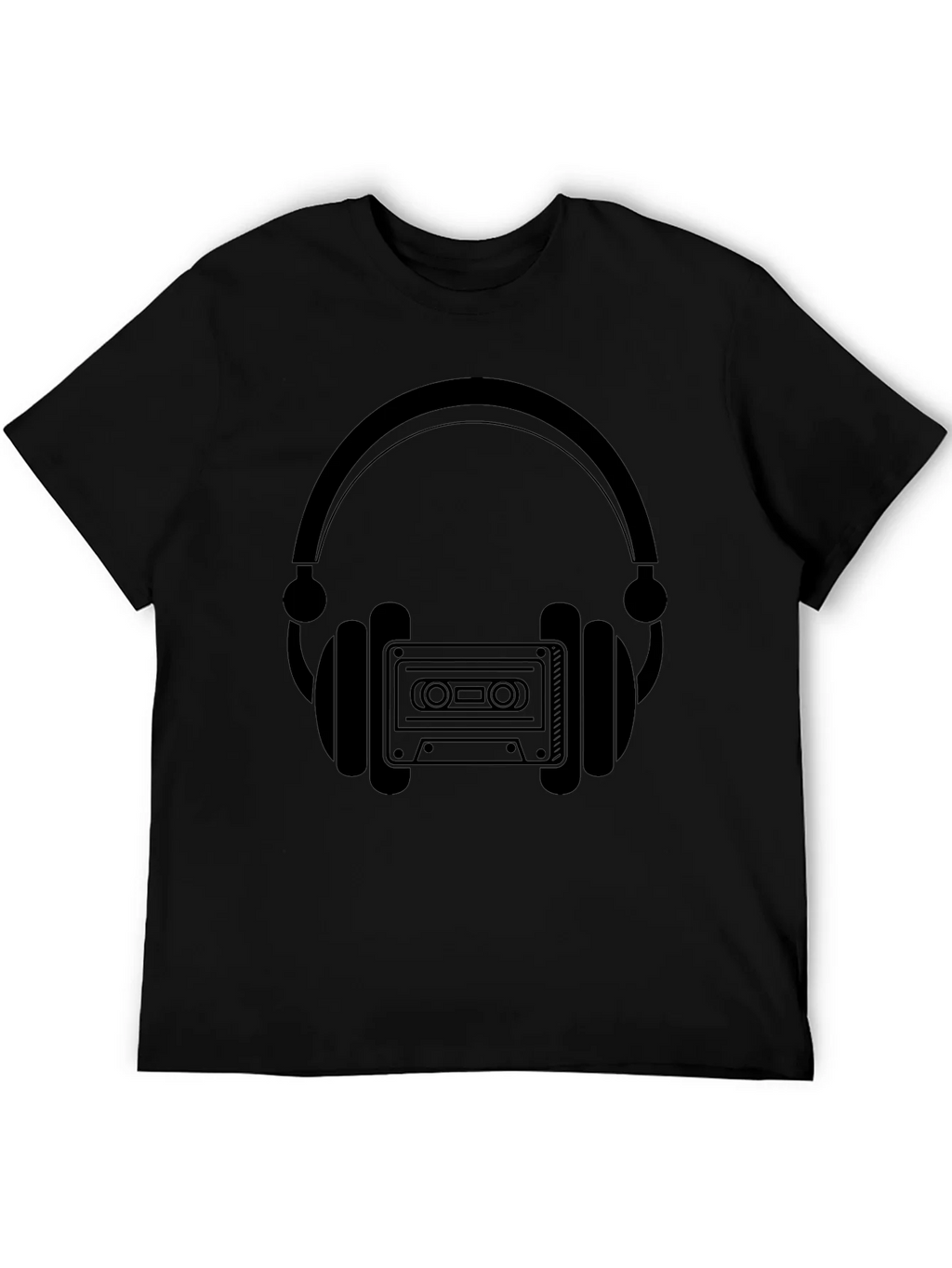 Retro Headphones & Cassette Tape Graphic T-Shirt product image 5
