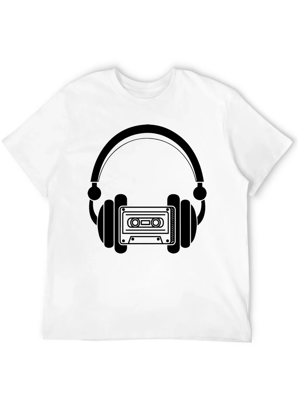 Retro Headphones & Cassette Tape Graphic T-Shirt product image 11