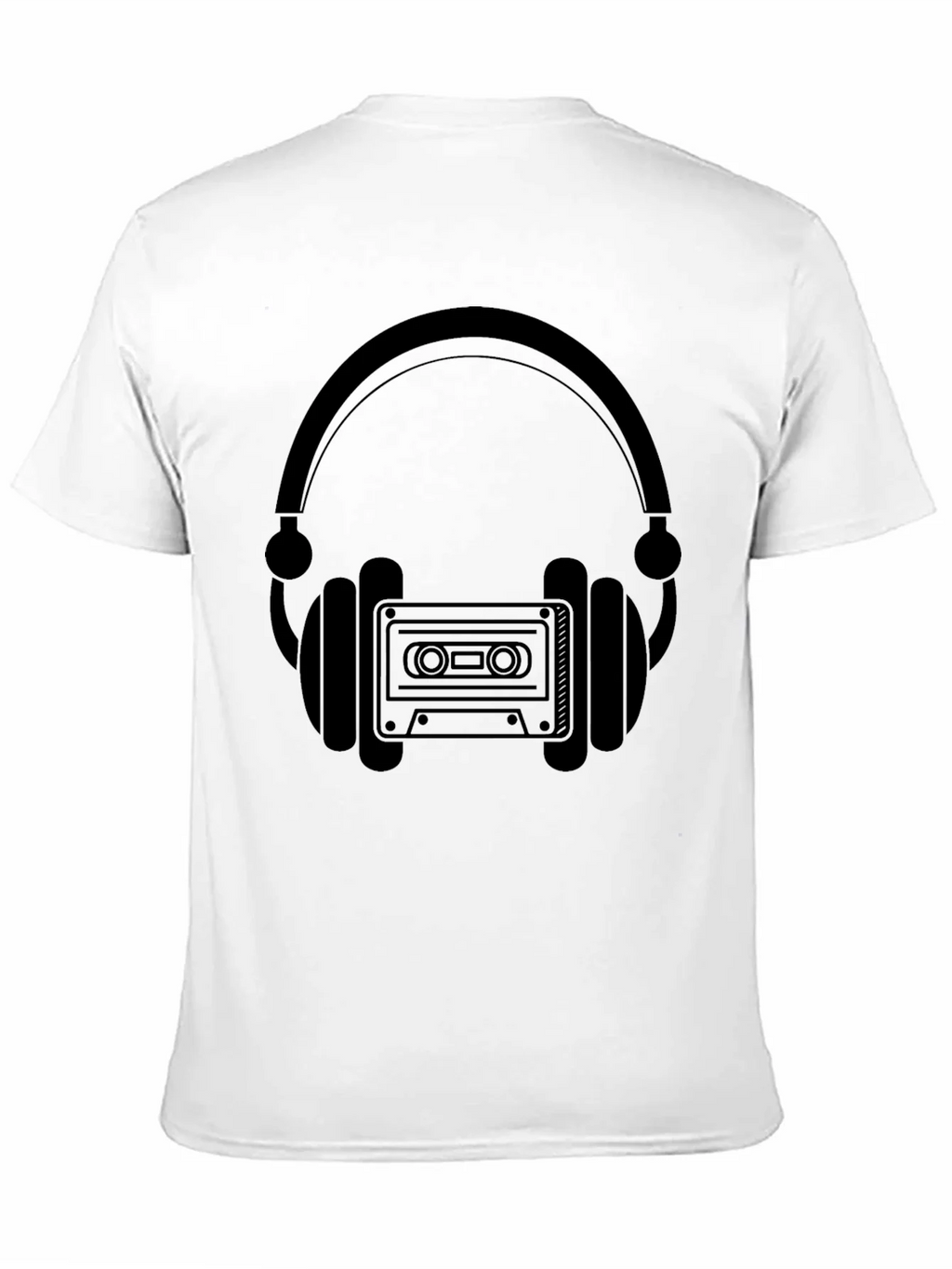 Retro Headphones & Cassette Tape Graphic T-Shirt product image 10